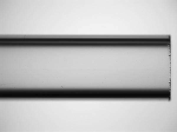 Glass tube inspection with telecentric lenses