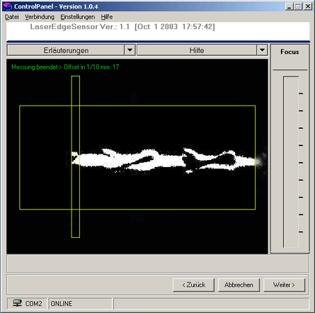 Klicken Sie um das Fenster zu schließen